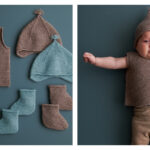 Little Garter Baby Set Free Knitting Pattern