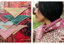 Pressed Flowers Kerchief Free Knitting Pattern