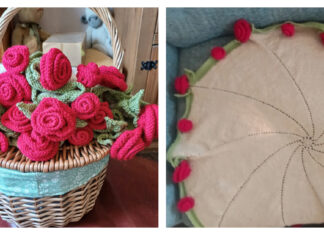 Rose Bouquet Blanket Free Knitting Pattern