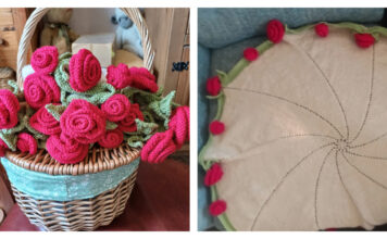 Rose Bouquet Blanket Free Knitting Pattern