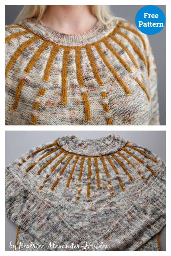 Sun Salutation Pullover Sweater Free Knitting Pattern