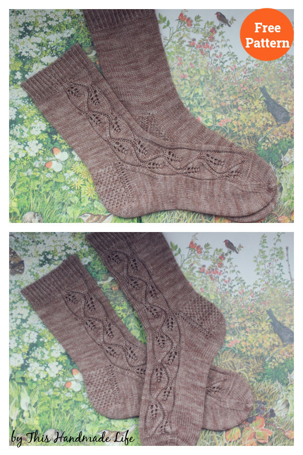 Woodland Walk Socks Free Knitting Pattern