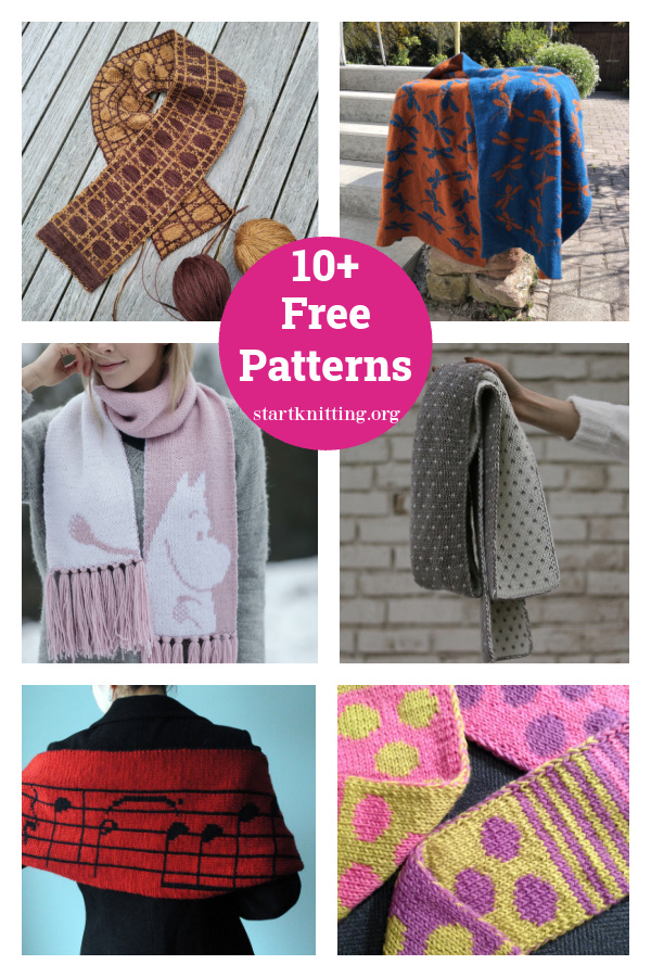 10+ Double Knit Scarf Free Knitting Patterns 