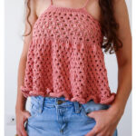 Babydoll Ruffle Top Free Knitting Pattern and Video Tutorial