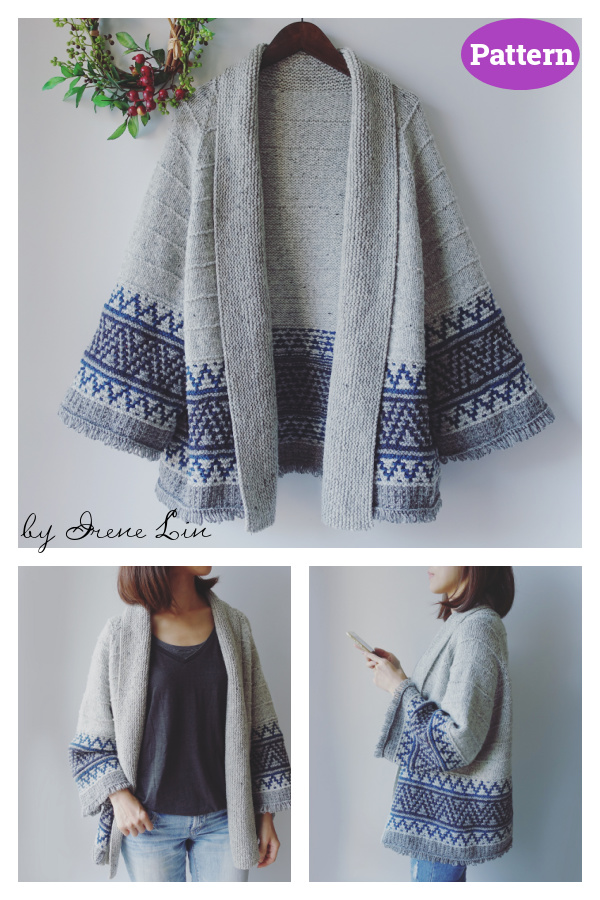 Boho Style Mosaic Cardigan Knitting Pattern