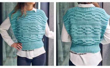 Cabled Comfort Vest Free Knitting Pattern
