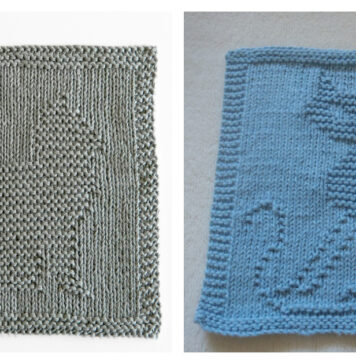 Cat Washcloth Knitting Patterns