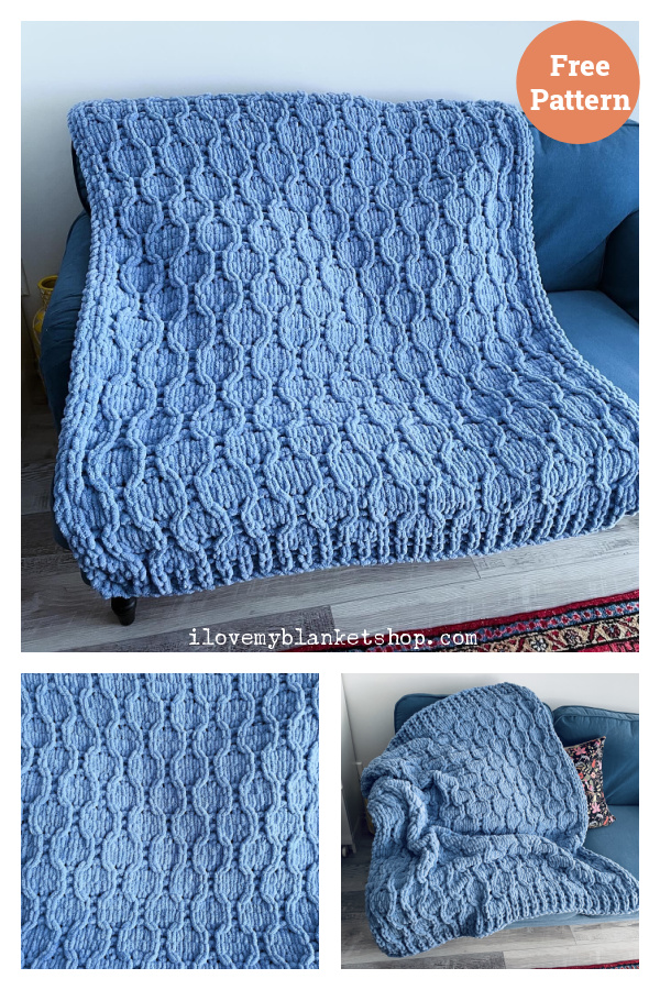 Cobblestone Blanket Free Knitting Pattern