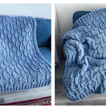 Cobblestone Blanket Free Knitting Pattern