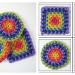 Granny Square and Circle Free Knitting Pattern