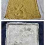 Kitty Prints Dishcloth Free Knitting Pattern