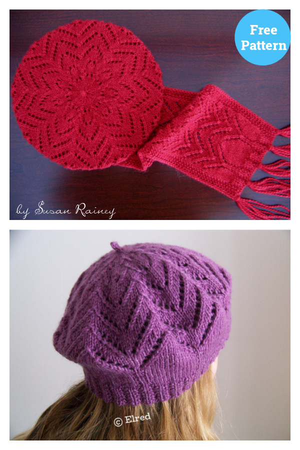 Lace Tam and Scarf Free Knitting Pattern