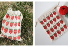 Strawberry Fields Pouch Free Knitting Pattern