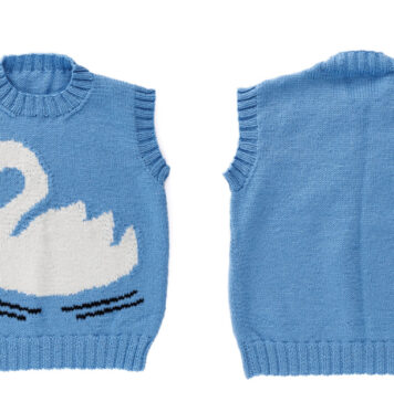 Swan Vest Free Knitting Pattern