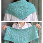 Aqua Drift Shawlette Free Knitting Pattern