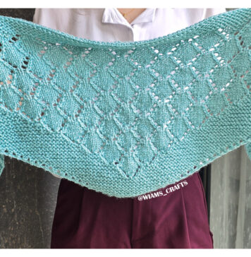 Aqua Drift Shawlette Free Knitting Pattern