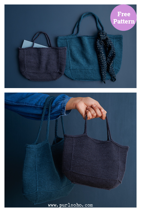 Basket Bag Free Knitting Pattern