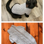 Celtic Cable Cat Sweater Knitting Pattern