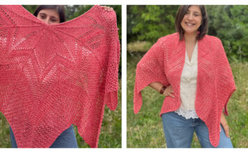 Estrela Star Shawl Free Knitting Pattern and Video Tutorial