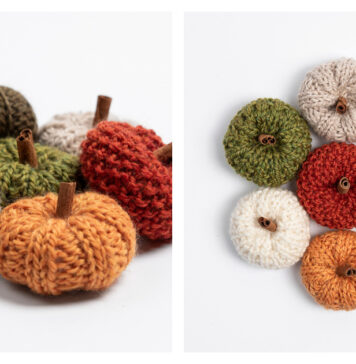 Fall Festival Mini Pumpkins Free Knitting Pattern