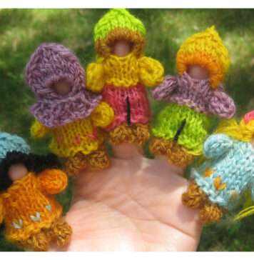 Fingerprint Puppets Free Knitting Pattern