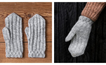 Folklig Ribbed Mittens Free Knitting Pattern