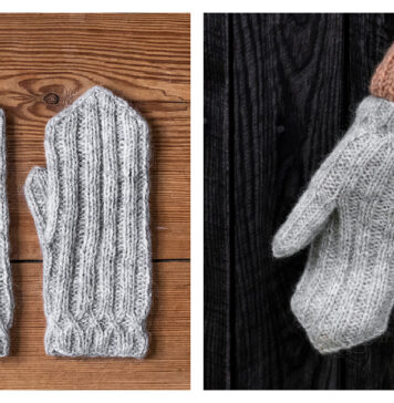 Folklig Ribbed Mittens Free Knitting Pattern