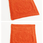 Halloween Pumpkin Dishcloth Free Knitting Pattern