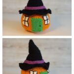 Halloween Pumpkin House Free Knitting Pattern