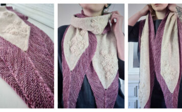 Ovid Embroidered Scarf Free Knitting Pattern