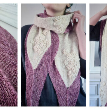 Ovid Embroidered Scarf Free Knitting Pattern
