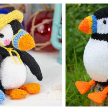 Puffin Bird Toy Knitting Patterns