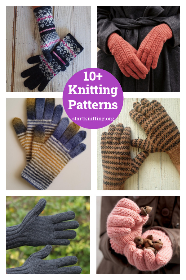 10+ Finger Gloves Knitting Patterns 