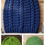 Beginner Cable Beanie Hat Free Knitting Pattern