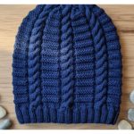 Beginner Cable Beanie Hat Free Knitting Pattern