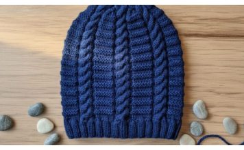Beginner Cable Beanie Hat Free Knitting Pattern