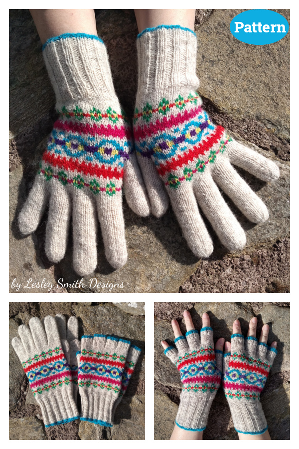Bright Gloves Knitting Pattern