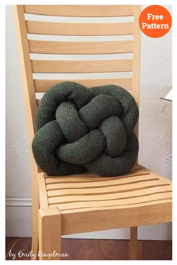 Celtic Knot Pillow Free Knitting Pattern