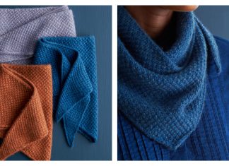 Cloudberry Bandana Scarf Free Knitting Pattern