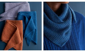 Cloudberry Bandana Scarf Free Knitting Pattern