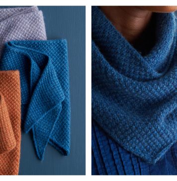 Cloudberry Bandana Scarf Free Knitting Pattern