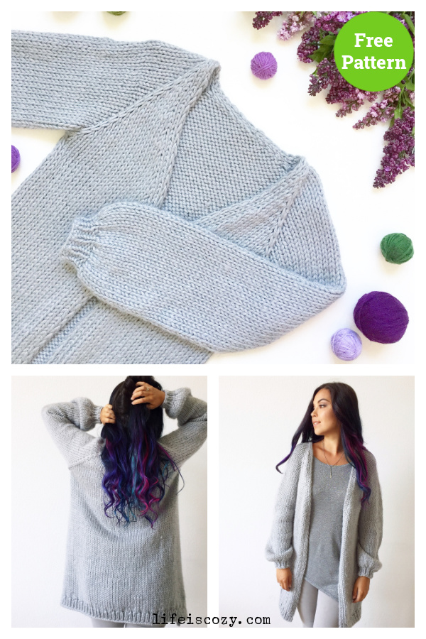 Cozy Cloud Cardigan Free Knitting Pattern