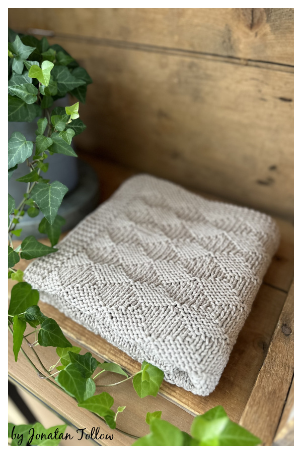Diamond Baby Blanket Knitting Pattern