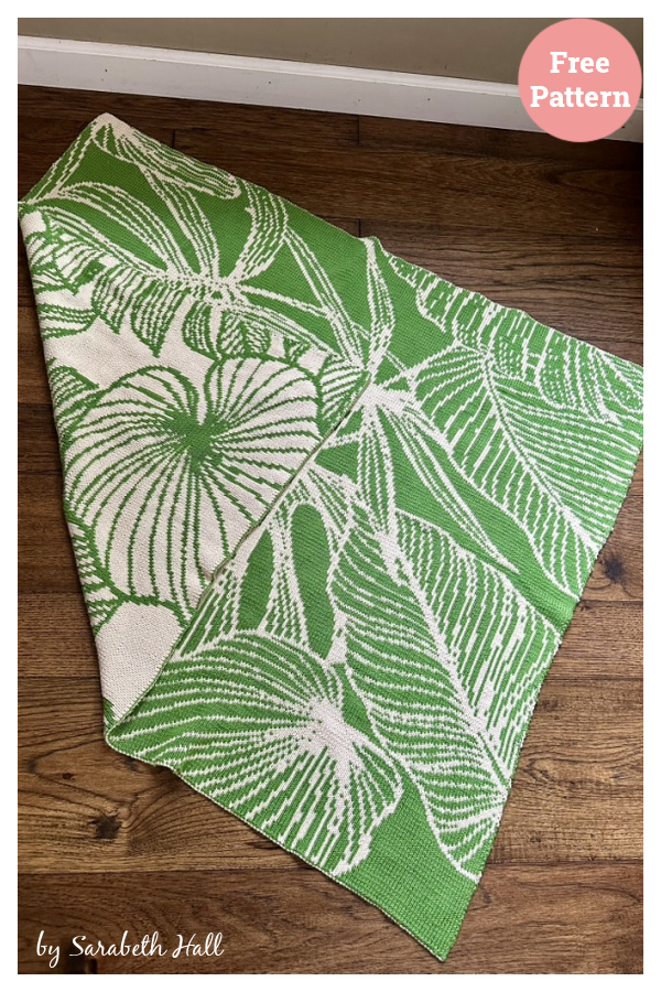Double Knit Houseplant Blanket Free Knitting Pattern