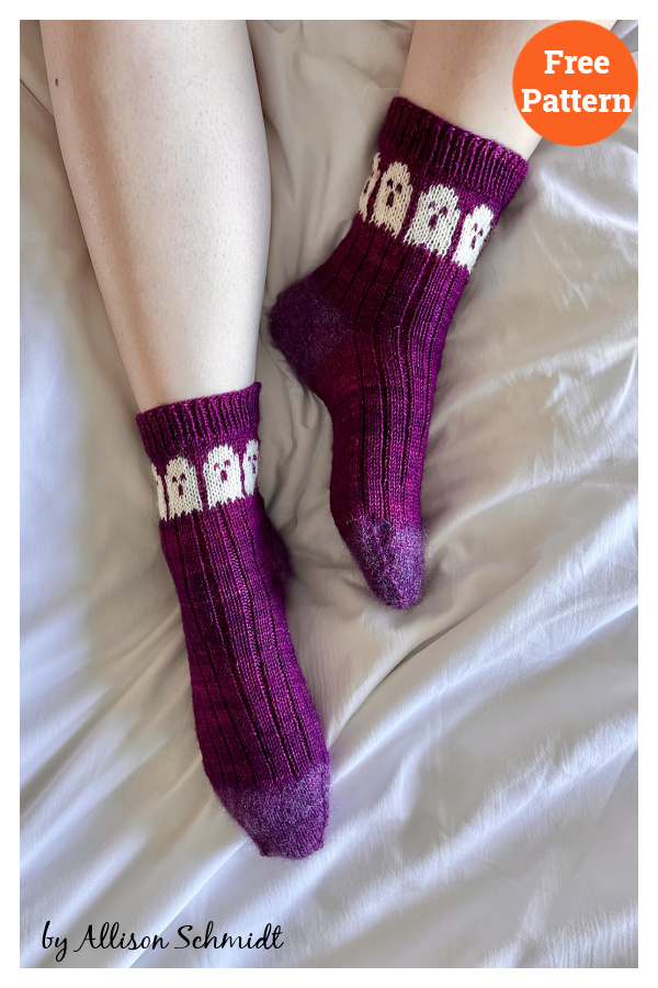 Ghosties Socks Free Knitting Pattern