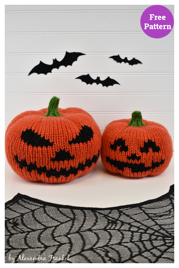 Ghostly Gourds Free Knitting Pattern