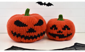 Ghostly Gourds Free Knitting Pattern