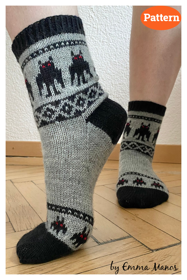 Mothman Socks Knitting Pattern