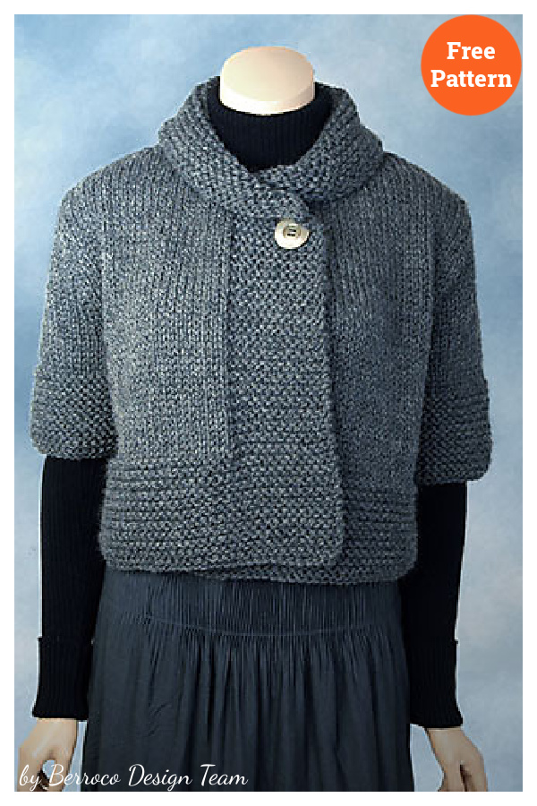 Nimbus Cropped Cardigan Free Knitting Pattern