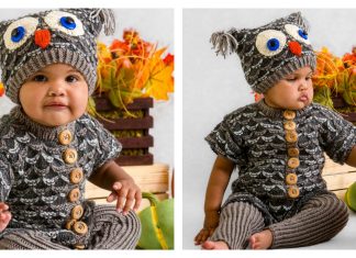 Oliver the Owl Onesie Free Knitting Pattern